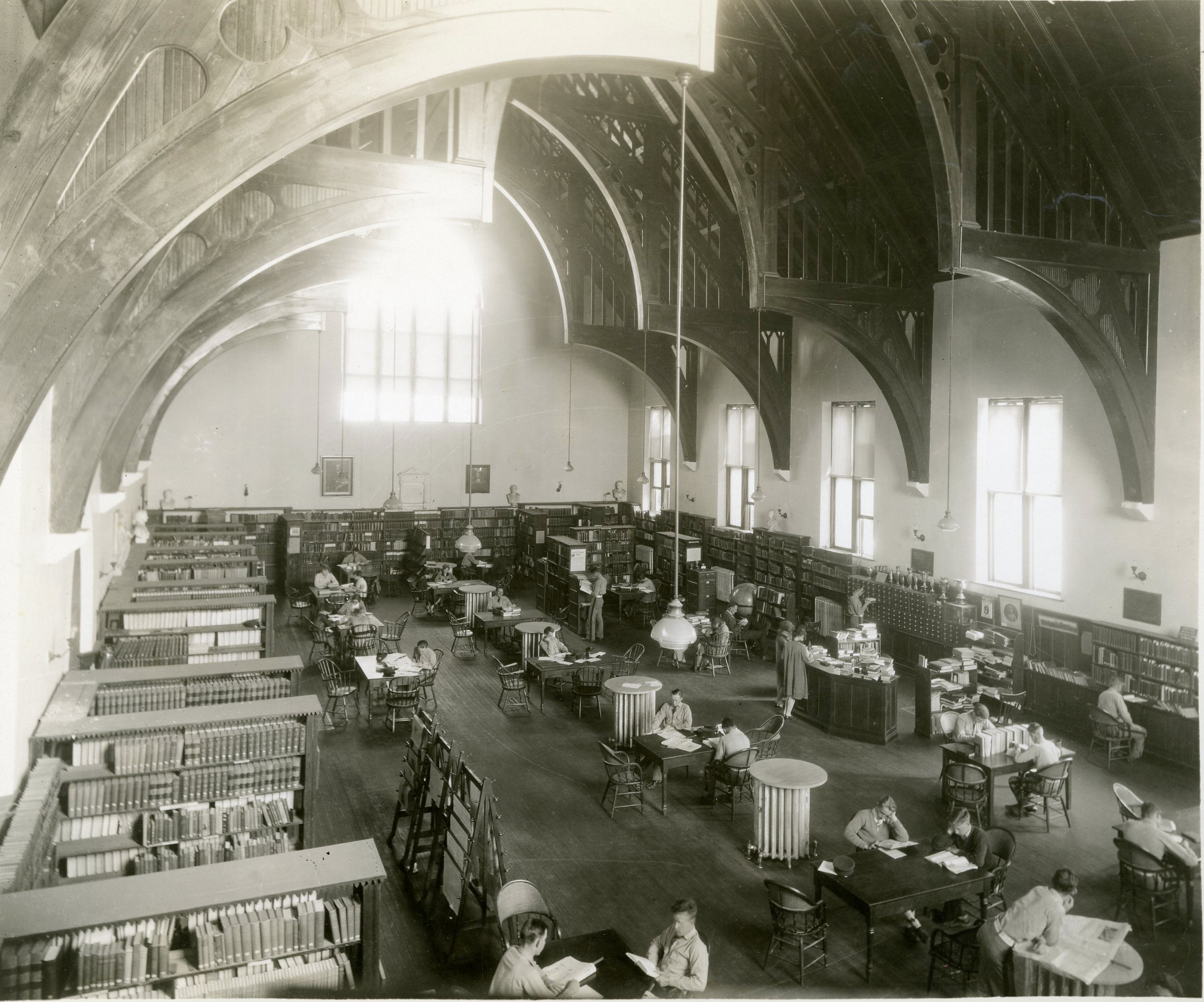 Old Library, interior, 1930