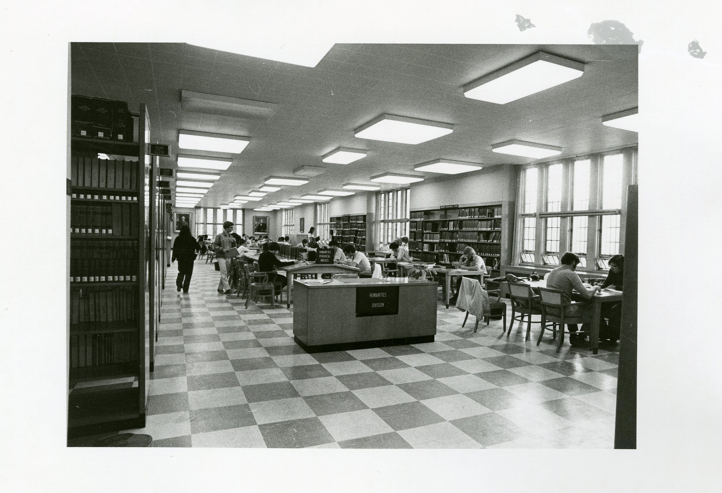 Newman Library, interior, 1971