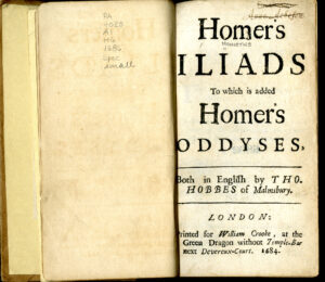 Thomas Hobbes's translations of Homer, 1684/1686