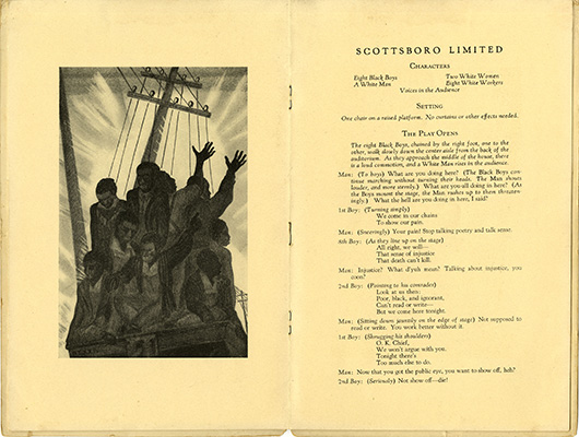 From Scottsboro Limited, the first pages of the play by Langston Hughes