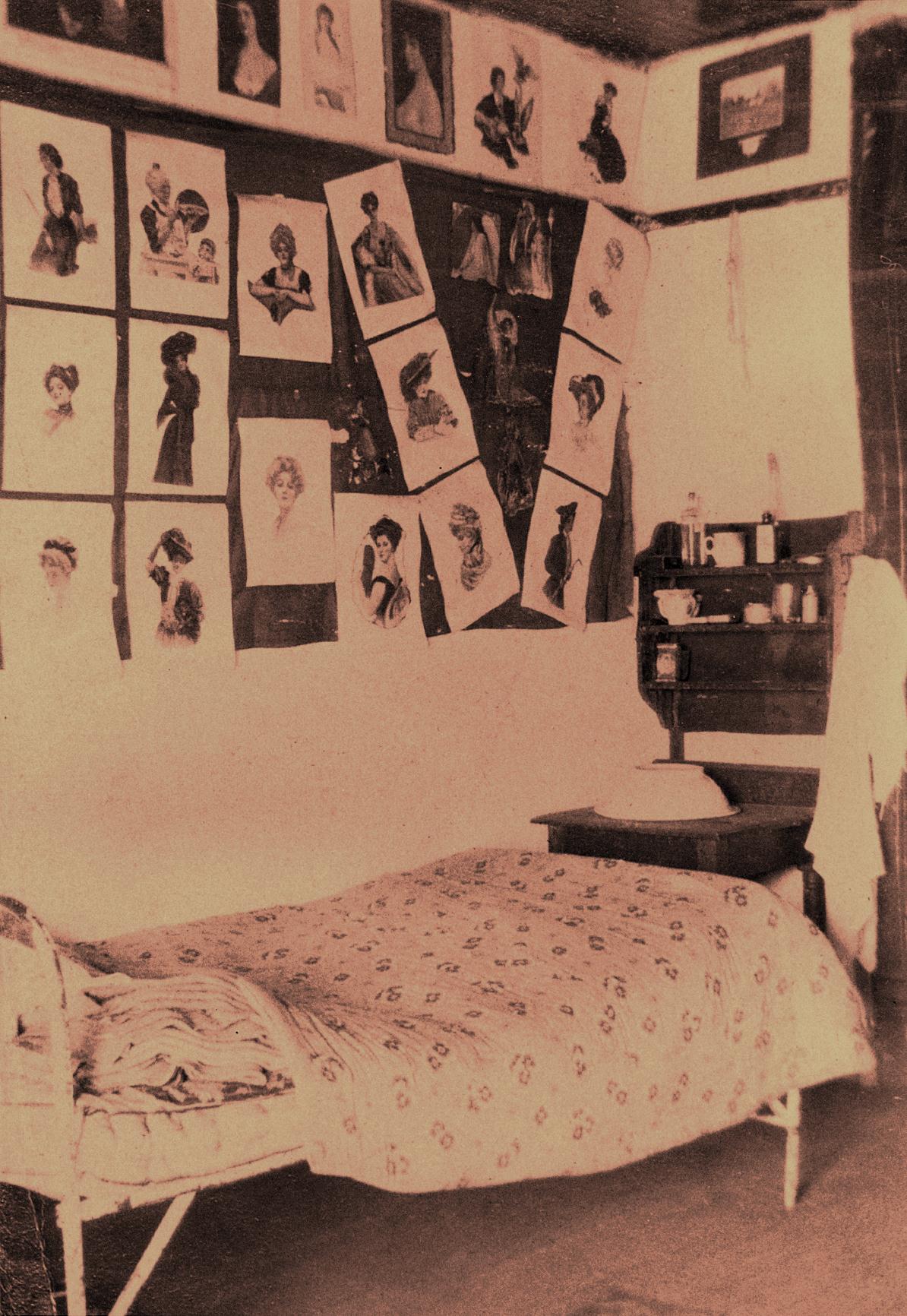 Then as now, students personalized their rooms with decorations. With no members of the opposite sex to be seen on campus, many male cadets adorned their walls with the female formor at least as much of the female form as was allowed by Victorian-era strictures. 