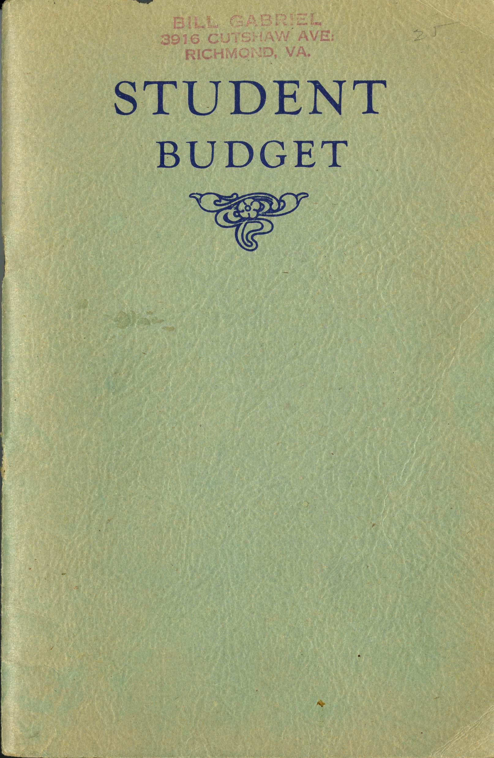 Student Budget cover