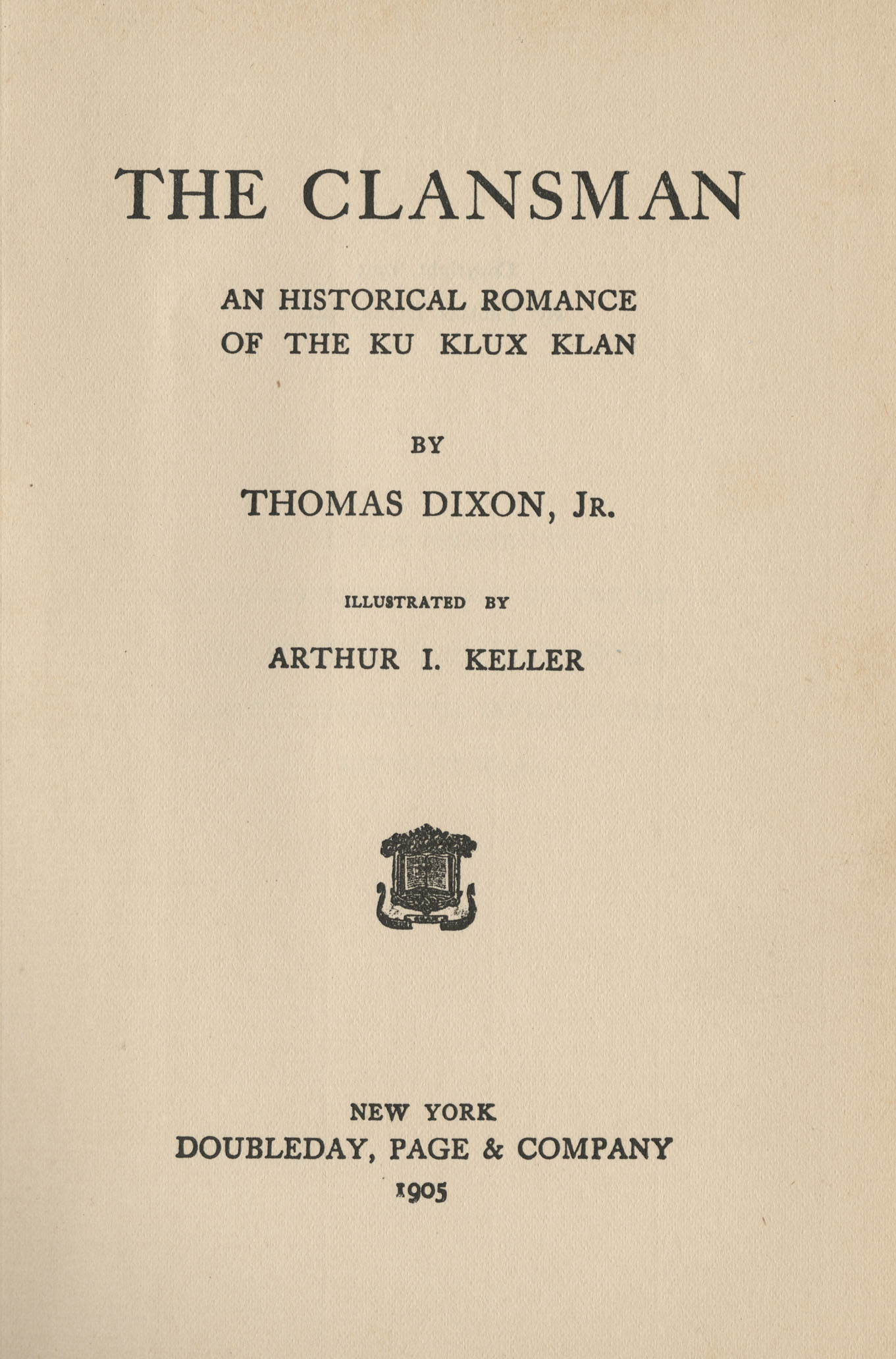 The Clansman is among five of Dixons novels held by Special Collections. The librarys main collection holds several more titles.