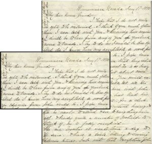 Letter from Hattie Watkins to "dear home friends," 17 January 1870, Winnemucca, Nevada