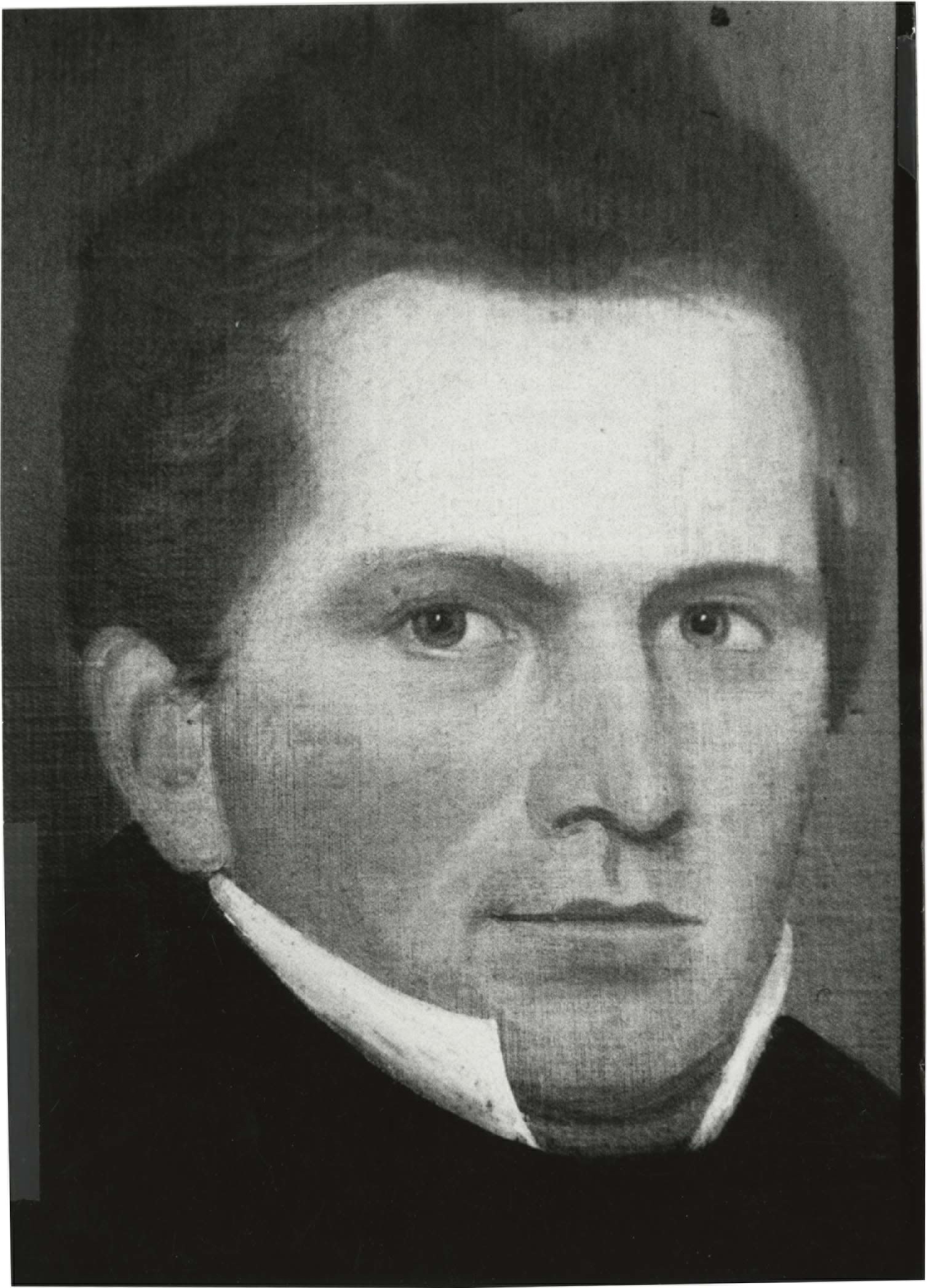 black and white image of head of James Kent