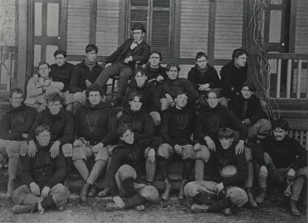 The first orange-and-maroon jersey featured an oversized V under a smaller P, reflecting a de-emphasis of the word Institute in popular usage of the schools name.