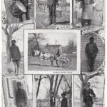 The 1899 Bugle shows a collage of College Characters, mainly custodians and groundskeepers. A 17-year-old Meade, called Hardtimes, is pictured on the left of the 2nd row. Others pictured from left to right: Top row: Charles Sporty Sam Owens, Washington Uncle Wash Eaves, Granville Eaves; 2nd row: Meade, Sampson (Campbell?), Smoky Sam; bottom row: Charles, Me an Kanode, and Bill Bland.