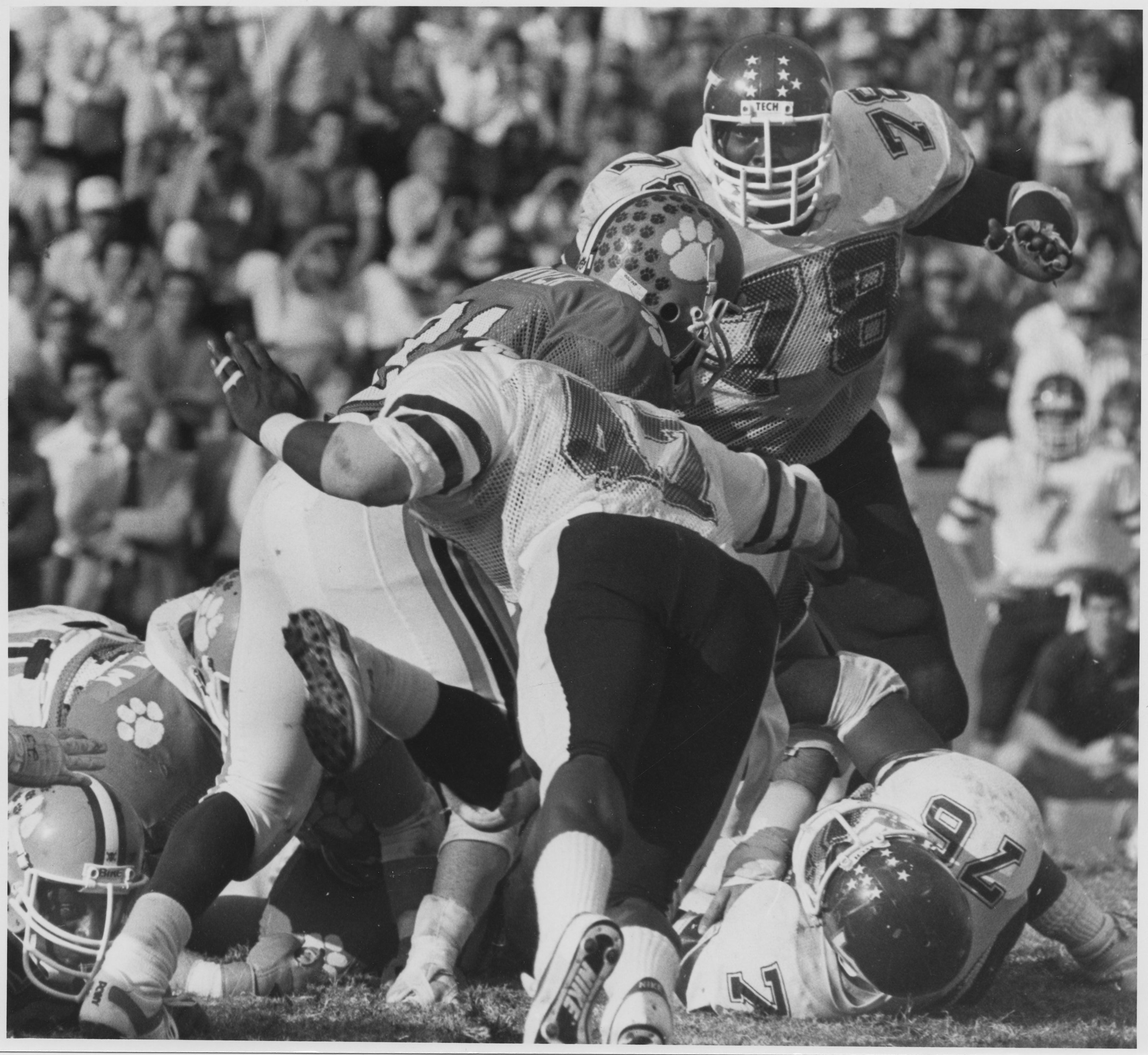 Photograph; Dates: 1981-1984 (Virginia Tech career dates); football;