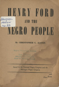 Henry Ford and the Negro People, Christopher C. Alston, undated, c.1941