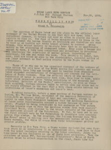 When Will It End, Frank R. Crosswaith, Negro Labor News Service, 30 November 1939