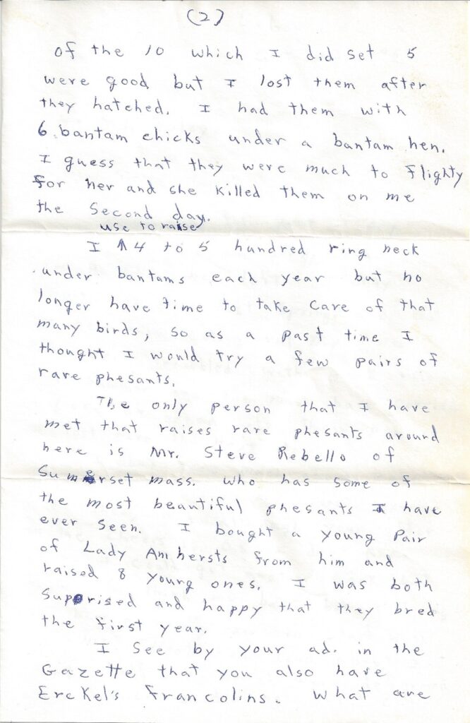 Page 2 of letter from Henry Safranek to M.L. Foley dated October 23, 1959