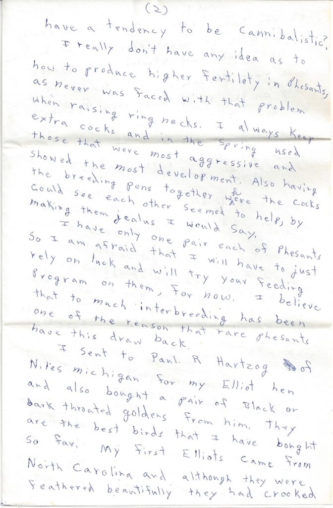 Page 2 of letter from Henry Safranek to M.L. Foley dated November 19, 1959