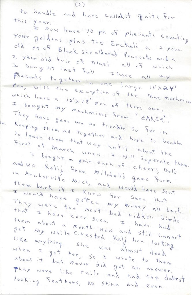 Page 2 of letter from Henry Safranek to M.L. Foley dated December 14, 1959