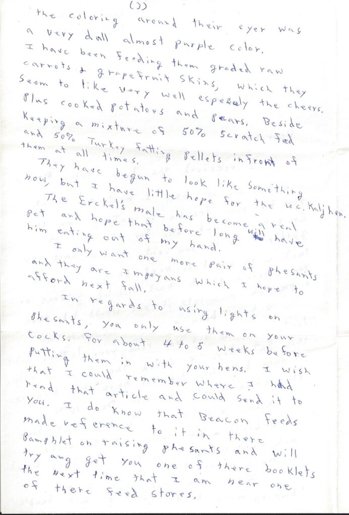 Page 3 of letter from Henry Safranek to M.L. Foley dated December 14, 1959