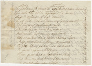 Draft of poem, p. 2, by Theodore Winthrop from the Theodore Winthrop Papers, Ms2021-004