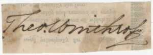 Signature of Theodore Winthrop from the Theodore Winthrop Papers, Ms2021-004